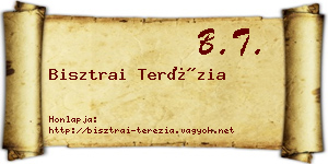 Bisztrai Terézia névjegykártya